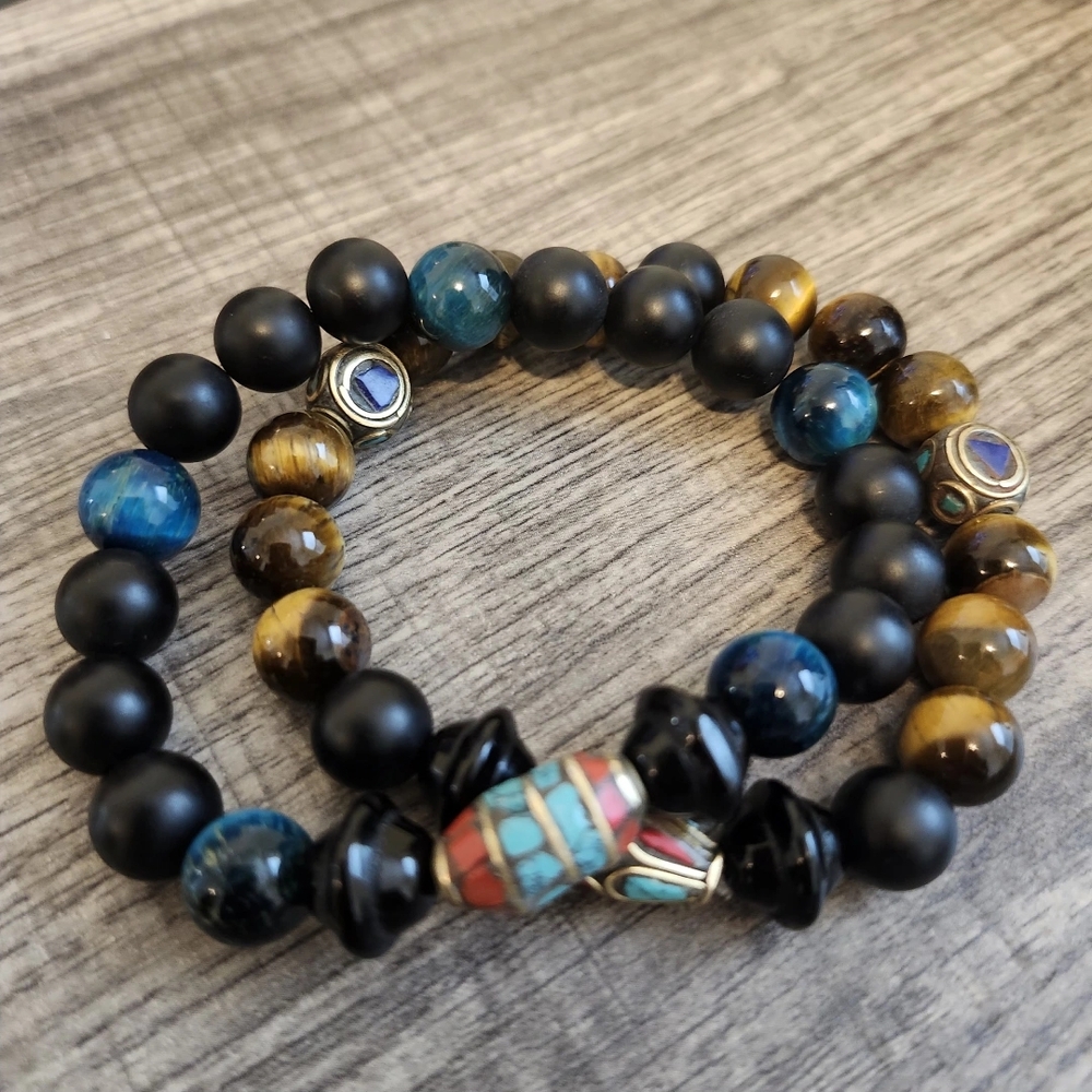 Elegant Multicolor Beaded Bracelet Set